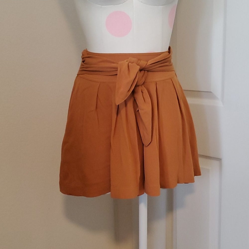 NWT Burnt Orange High waisted belted shorts